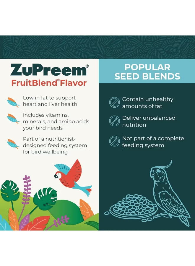 ZuPreem FruitBlend Pellets for Medium & Large Parrots 3.5lb